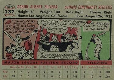 Al Silvera  baseball card collectible - Main Image 2
