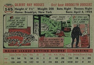 Gil Hodges  baseball card collectible - Main Image 2