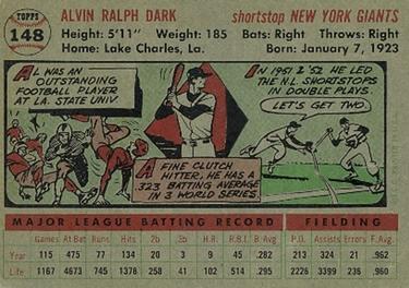 Alvin Dark  baseball card collectible - Main Image 2