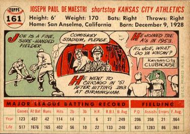 Joe DeMaestri  baseball card collectible - Main Image 2