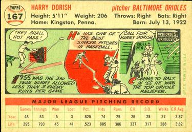 Harry Dorish  baseball card collectible - Main Image 2