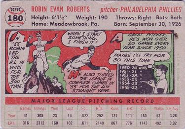 Robin Roberts  baseball card collectible - Main Image 2