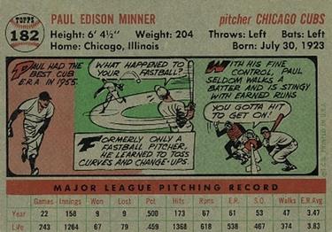 Paul Minner  baseball card collectible - Main Image 2