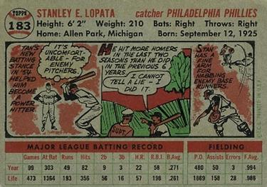 Stan Lopata  baseball card collectible - Main Image 2