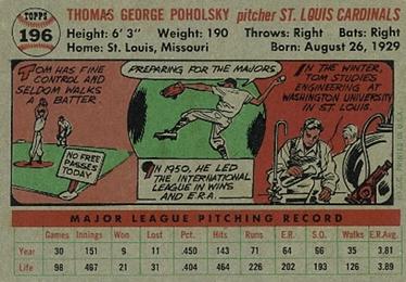 Tom Poholsky  baseball card collectible - Main Image 2
