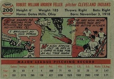 Bob Feller  baseball card collectible - Main Image 2