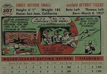 Jim Small  baseball card collectible - Main Image 2