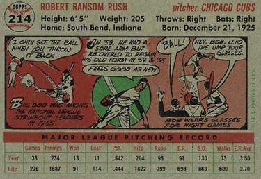 Bob Rush  baseball card collectible - Main Image 2