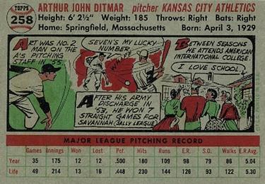 Art Ditmar  baseball card collectible - Main Image 2