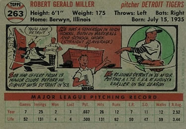 Bob Miller  baseball card collectible - Main Image 2