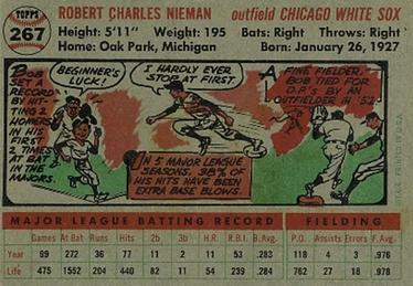 Bob Nieman  baseball card collectible - Main Image 2
