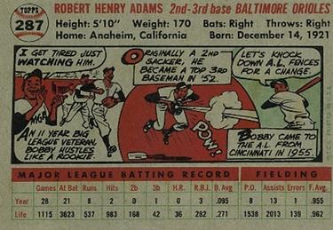 Bobby Adams  baseball card collectible - Main Image 2