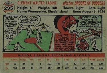 Clem Labine  baseball card collectible - Main Image 2