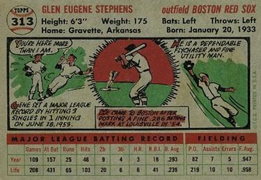 Gene Stephens  baseball card collectible - Main Image 2
