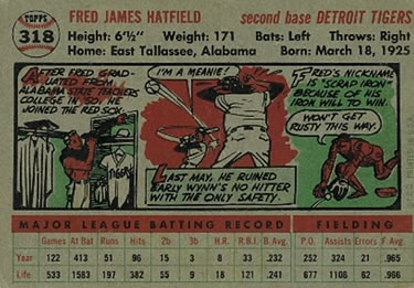 Fred Hatfield  baseball card collectible - Main Image 2