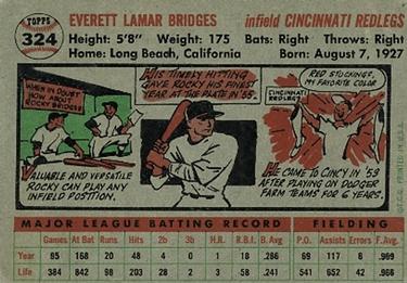 Rocky Bridges  baseball card collectible - Main Image 2