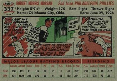 Bobby Morgan  baseball card collectible - Main Image 2