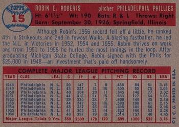 Robin Roberts  baseball card collectible - Main Image 2