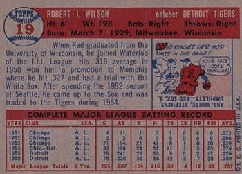 Bob Wilson  baseball card collectible - Main Image 2