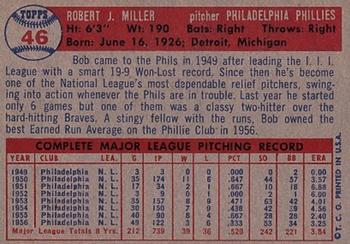 Bob Miller  baseball card collectible - Main Image 2