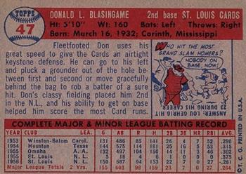 Don Blasingame  baseball card collectible - Main Image 2