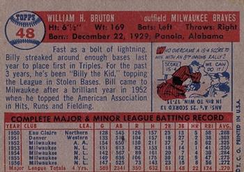 Bill Bruton  baseball card collectible - Main Image 2