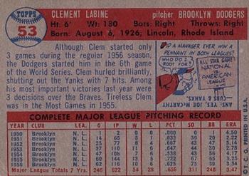 Clem Labine  baseball card collectible - Main Image 2