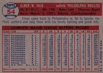 Elmer Valo  baseball card collectible - Main Image 2
