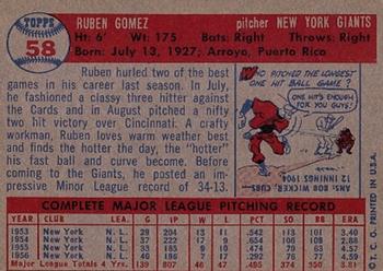 Ruben Gomez  baseball card collectible - Main Image 2
