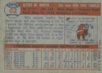 Billy Martin  baseball card collectible - Main Image 2