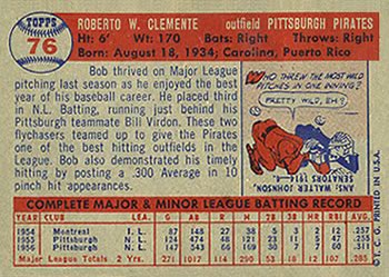 Bob Clemente  baseball card collectible - Main Image 2