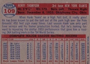 Hank Thompson  baseball card collectible - Main Image 2