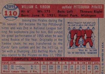 Bill Virdon  baseball card collectible - Main Image 2