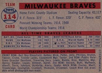 Milwaukee Braves  baseball card collectible - Main Image 2