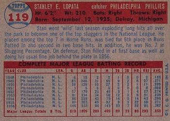 Stan Lopata  baseball card collectible - Main Image 2