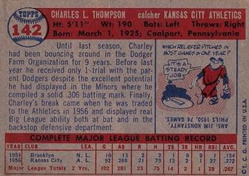 Charley Thompson  baseball card collectible - Main Image 2