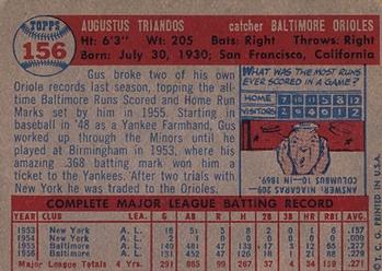 Gus Triandos  baseball card collectible - Main Image 2