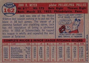 Jack Meyer  baseball card collectible - Main Image 2