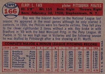 Roy Face  baseball card collectible - Main Image 2