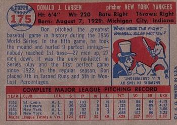 Don Larsen  baseball card collectible - Main Image 2