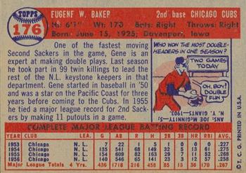Gene Baker  baseball card collectible - Main Image 2