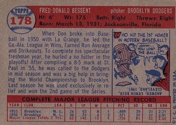 Don Bessent  baseball card collectible - Main Image 2