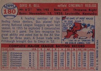 Gus Bell  baseball card collectible - Main Image 2