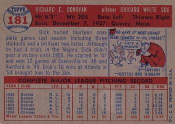 Dick Donovan  baseball card collectible - Main Image 2