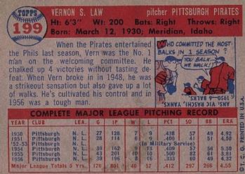 Vernon Law  baseball card collectible - Main Image 2