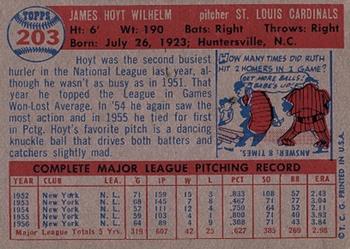 Hoyt Wilhelm  baseball card collectible - Main Image 2