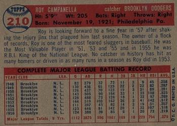 Roy Campanella  baseball card collectible - Main Image 2