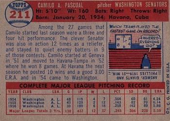 Camilo Pascual  baseball card collectible - Main Image 2