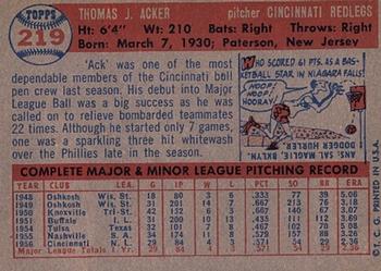 Tom Acker  baseball card collectible - Main Image 2