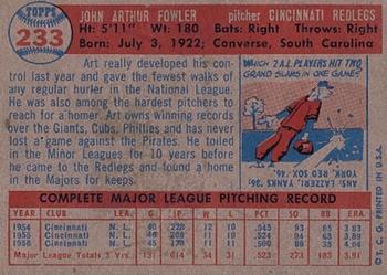 Art Fowler  baseball card collectible - Main Image 2